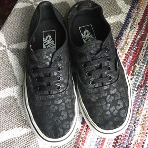 Vans black canvas lace up shoes 6.5